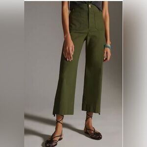 The Colette Cropped Wide-Leg Pants by Maeve